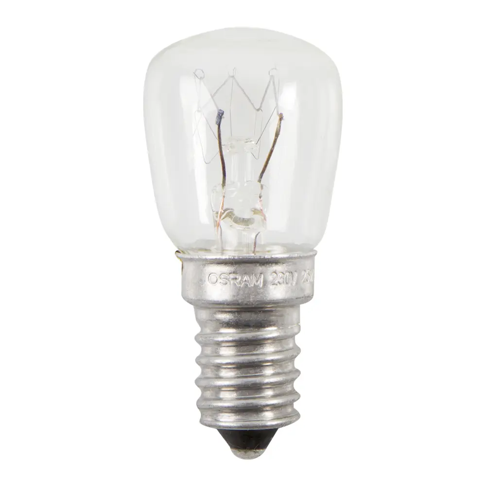 Лампа накаливания для холодильника Osram трубчатая T26/57 E14 25 Вт свет тёплый белый STLM-2117677 - Вид №1