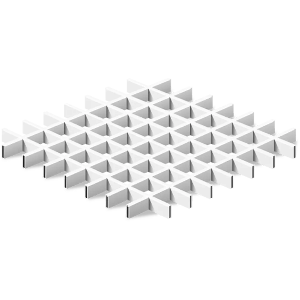 Комплект грильято 75x75x40 мм 1.8 м белый матовый