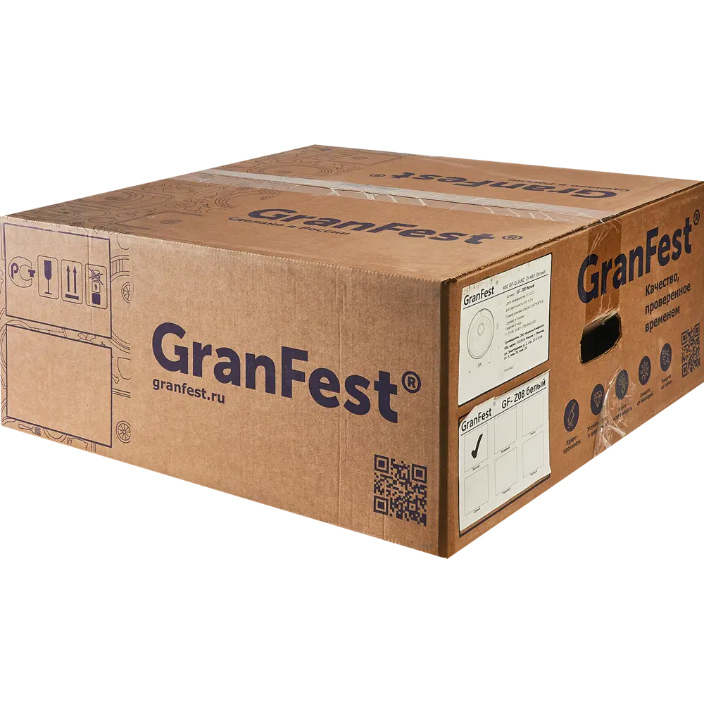 Кухонная мойка GRANFEST Quarz GF-08 белая кварцевая 85226448 STLM-0060141 - Вид №5