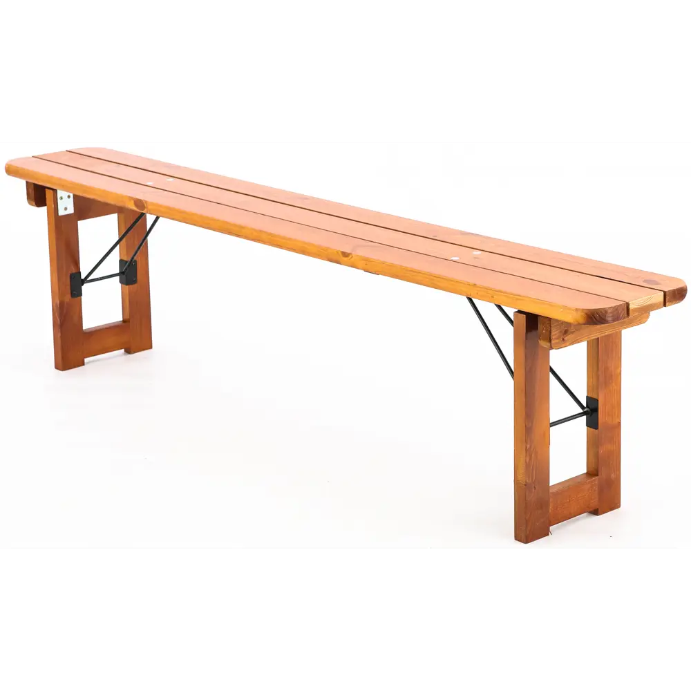 Скамья садовая Бирфест 180х47х28 см складная дерево коричневый Santreyd STLM-2056887