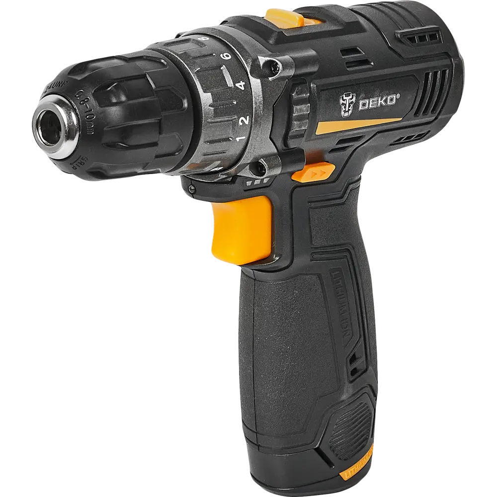 Дрель-шуруповерт аккумуляторная Deko GCD12DU3 063-4140, 12 В Li-Ion 2x2 Ач STLM-2102749