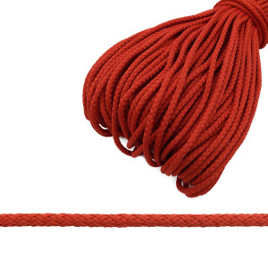 90542703 Шнур плетеный бытовой веревка хозяйственная цвет красный 5 мм х 100м STLM-0273233 АЙРИС