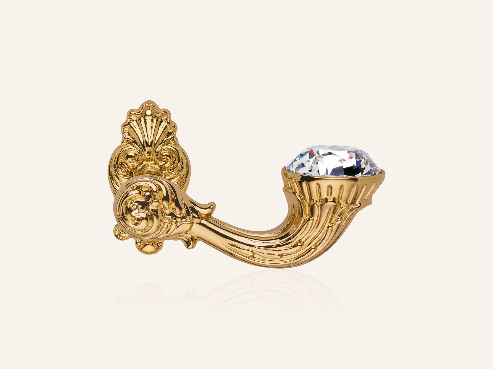 Латунная ручка в классическом стиле с кристаллами Swarovski® на пластине LINEA CALI' Brilliant Diamond ARCH-00143412 - Вид №5