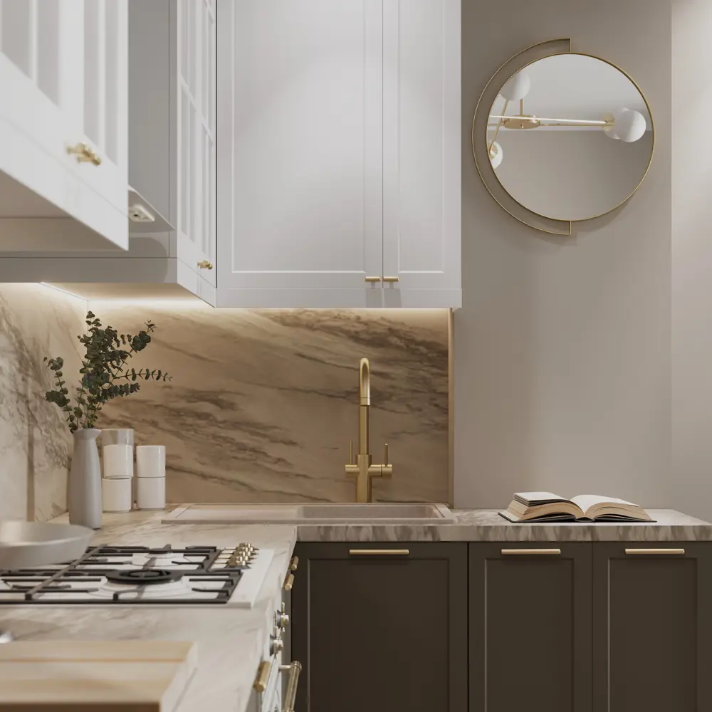 Фальшпанель для кухонного шкафа Ньюпорт 37x77 см KONSENSA МДФ цвет белый Ньюпорт белый STLM-2184437 - Вид №7