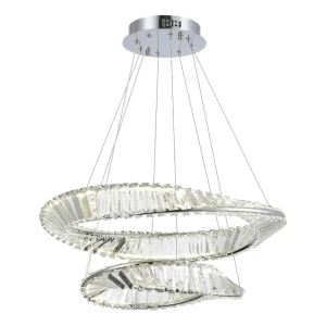 Светильник подвесной светодиодный ST Luce Ritorto Sl6204.101.02 18 м² нейтральный белый свет цвет хром