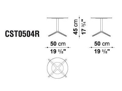 Круглый стол HPL с основанием для спиц B&B Italia Project космос ARCH-00046066 - Вид №4