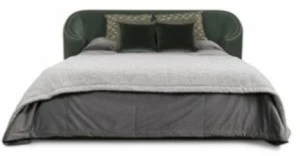 BRABBU Двуспальная кровать с обивкой из бархата Wales
