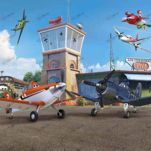 8-469-Planes-Terminal Фотообои Komar Disney 2.54х3.68 м 8469PLANESTERMINAL