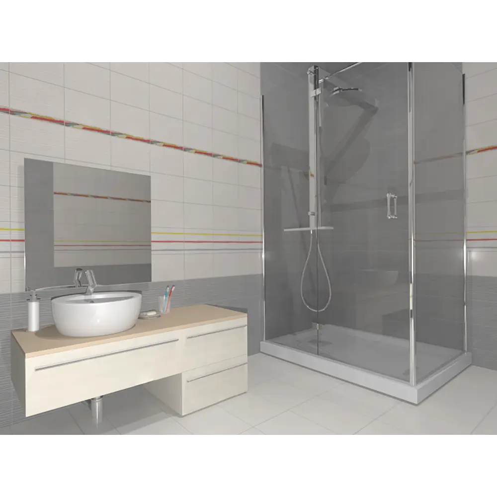 Декор Courage 40x20 см цвет красный/серый CULTO STLM-2165097 - Вид №5