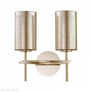 Бра со стеклянными плафонами на 2 лампы золотое Newport Gold 4322/A NEWPORT 4320 00-3931812 Золото