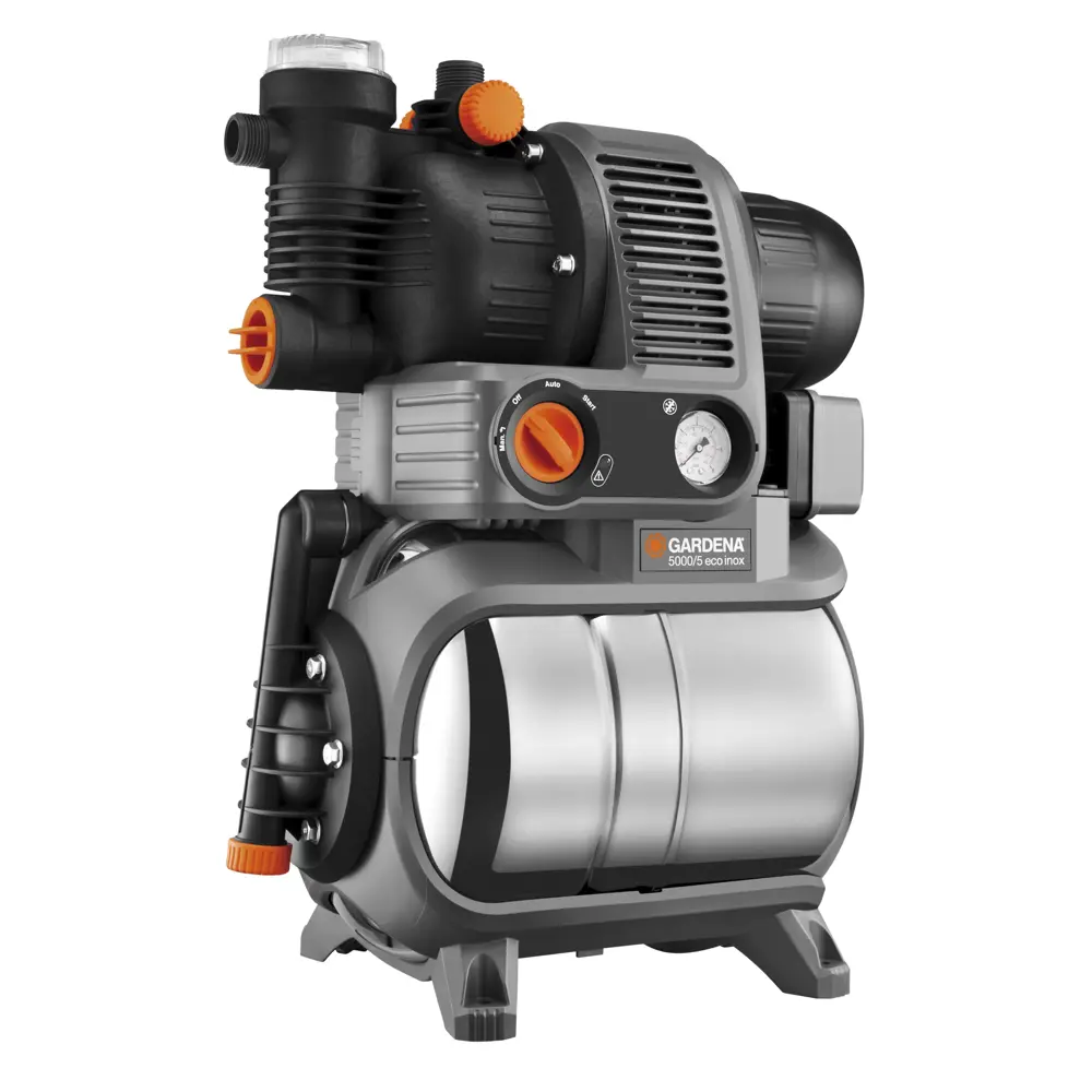 Насосная станция Gardena Eco Inox 230 В 1200 Вт 1.5 м 24 л 5000 л/ч STLM-2132360 - Вид №1
