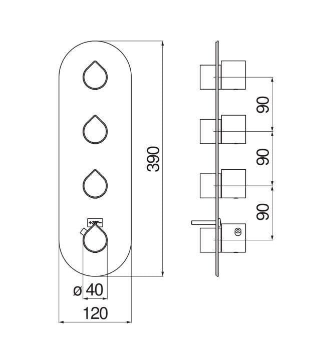 Термостатический смеситель для душа Nobili платье ARCH-00109710 - Вид №12