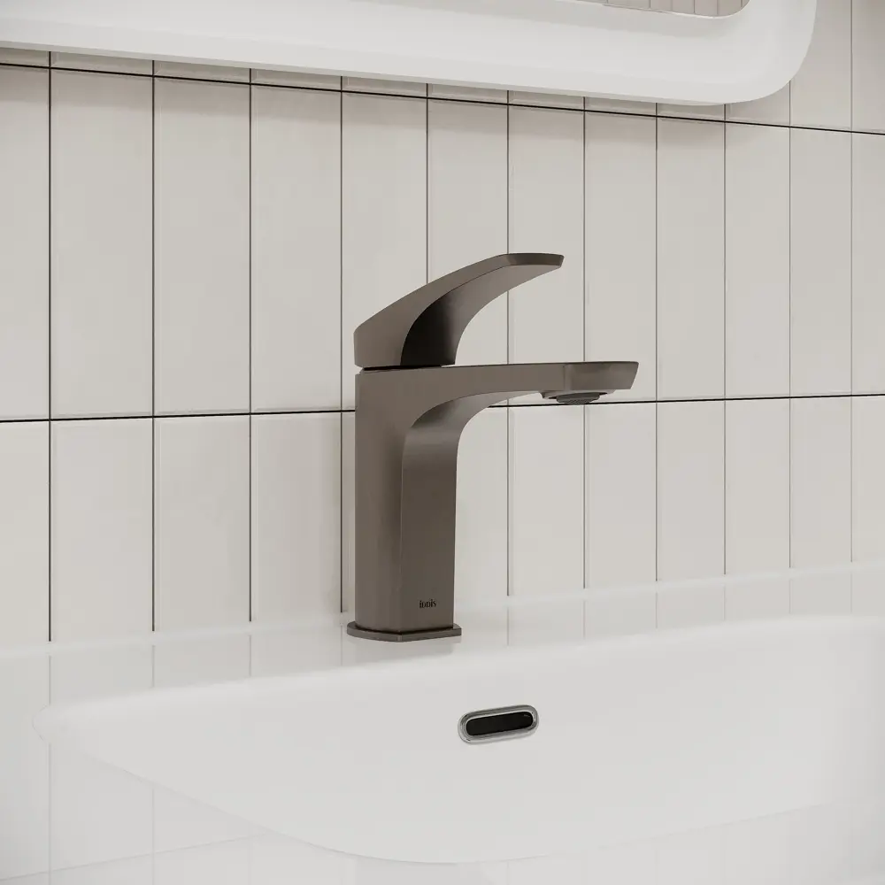 89392200 Смеситель для раковины Iddis Lahta LAHGM00i01 однорычажный цвет графит матовый STLM-1562944 - Вид №1