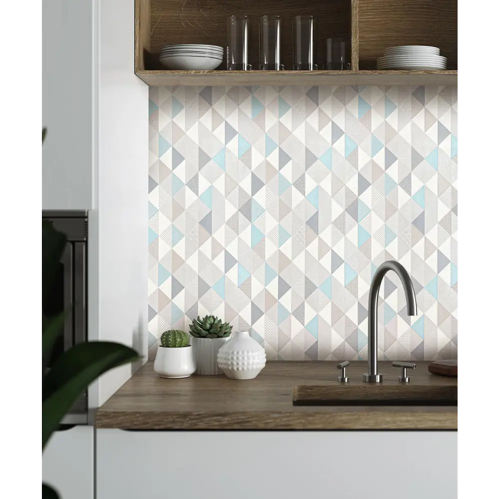 Обои виниловые Vilia Арлекино голубые 0.53 м 1541-63 STLM-2014190 - Вид №2