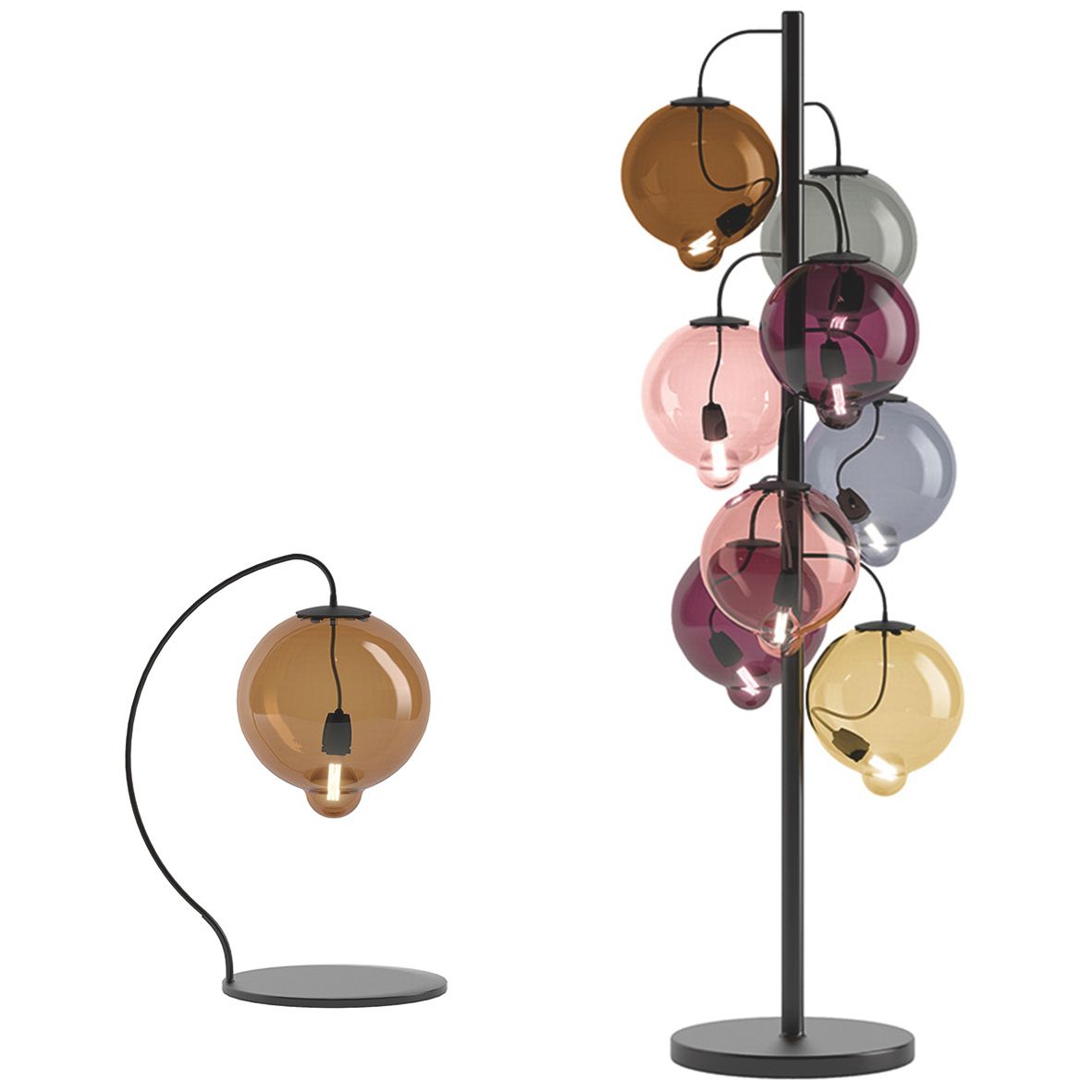 Настольная лампа из цветного стекла CAPPELLINI Meltdown ARCH-00028087 - Вид №1