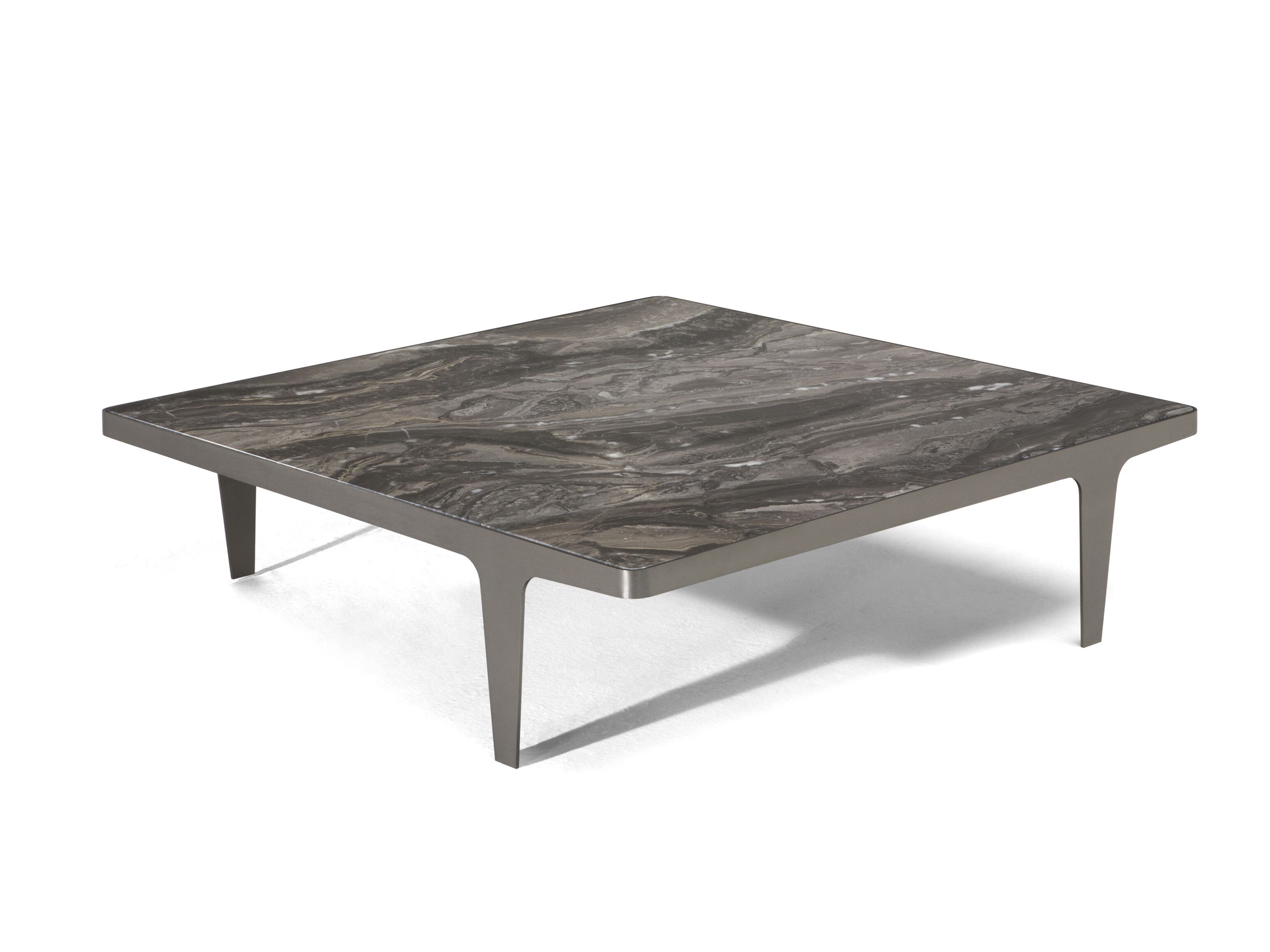 Низкий квадратный журнальный столик с мраморной столешницей Natuzzi Italia Herman ARCH-00030433 - Вид №2