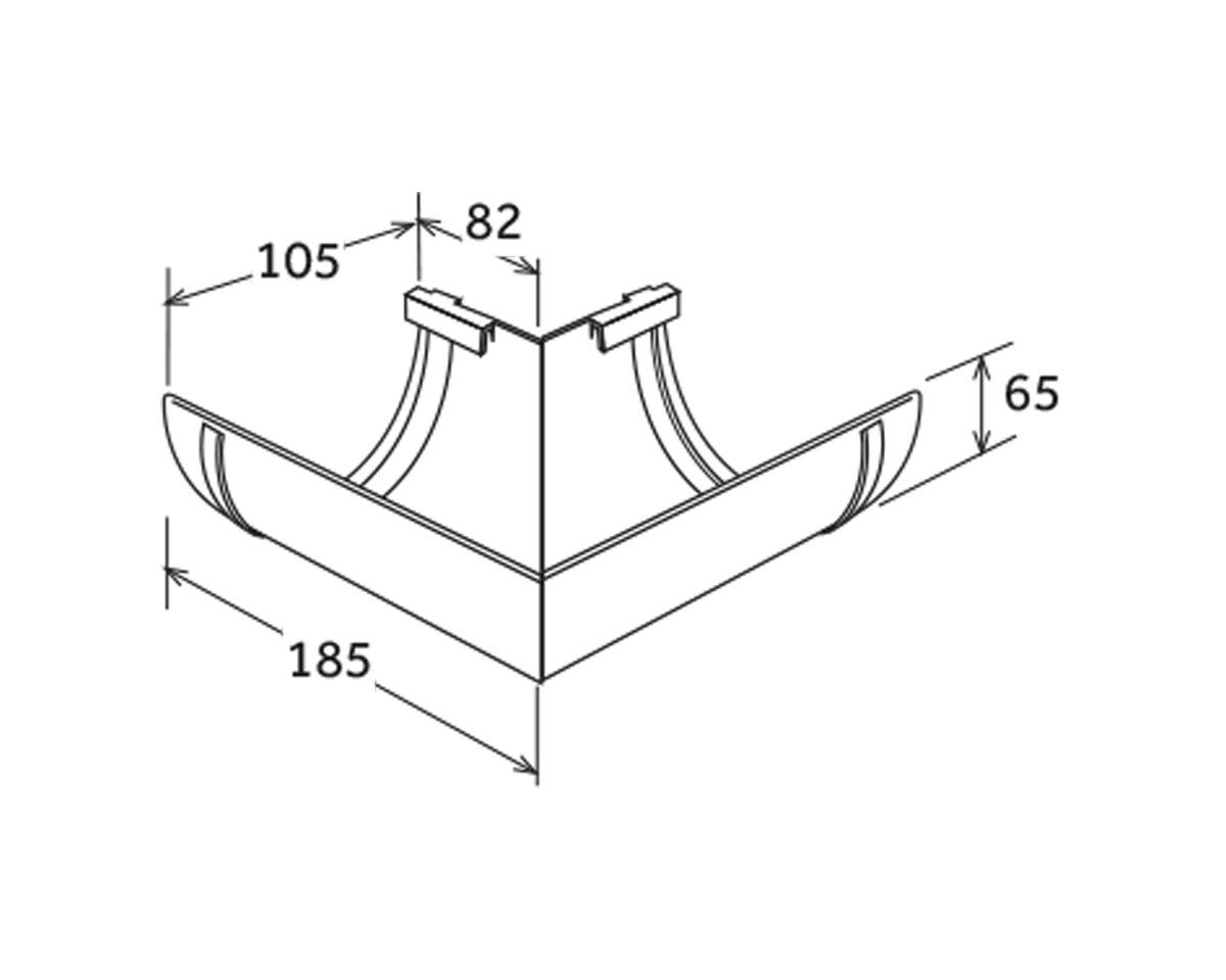 Угловой желоб из Купраелита 100 First Corporation First Plast ARCH-00149916 - Вид №1