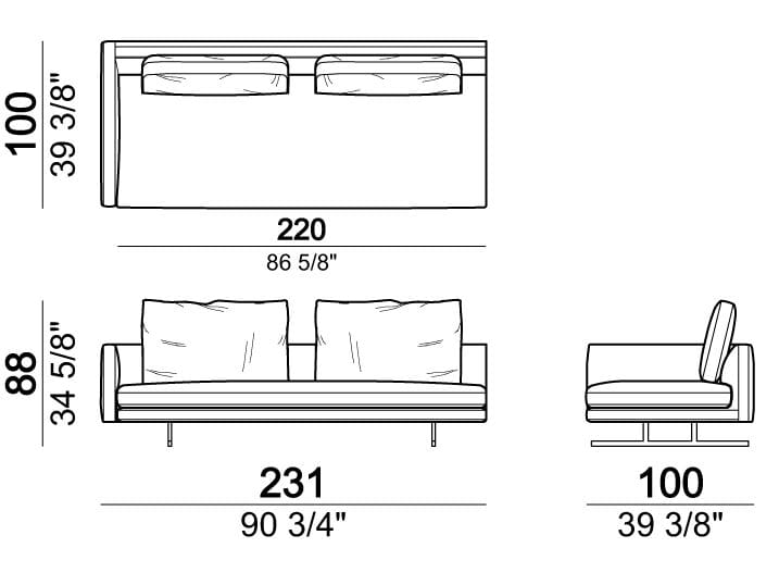 Тканевый диван с полуостровом Arketipo MOSS ARCH-00121787 - Вид №14