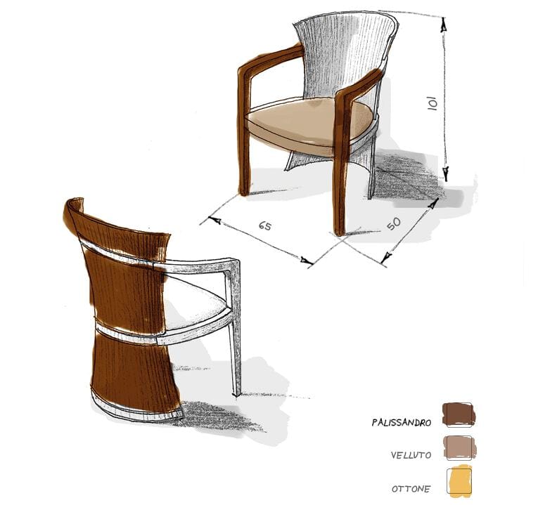 Деревянный стул с подлокотниками и без них Roman & Co ELARA ARCH-00139863 - Вид №2