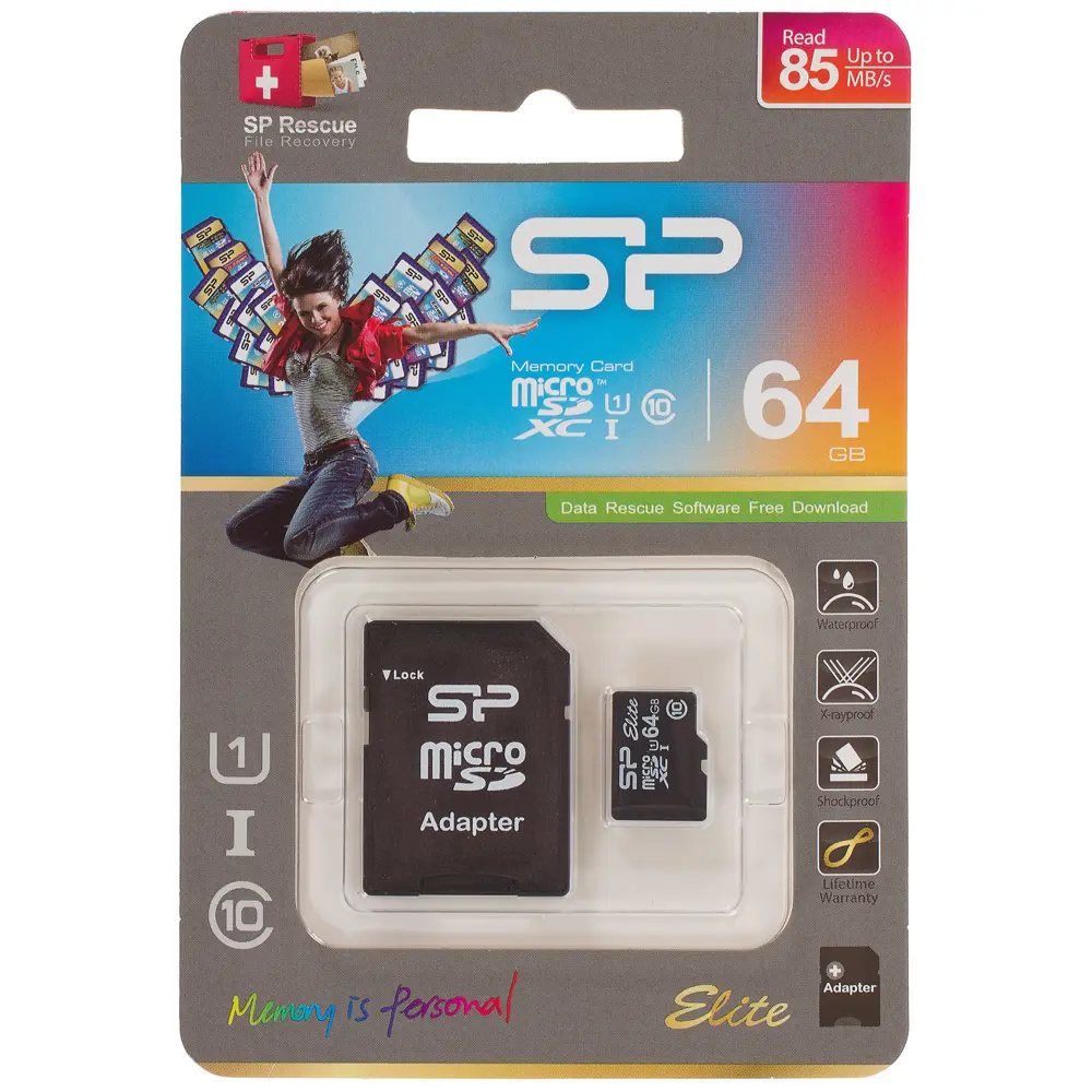 Карта microSDXC 64 Гб, адаптер Santreyd STLM-2207320 - Вид №1