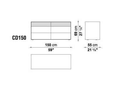 Прямоугольная тумбочка с ящиками B&B Italia гайка ARCH-00020726 - Вид №4