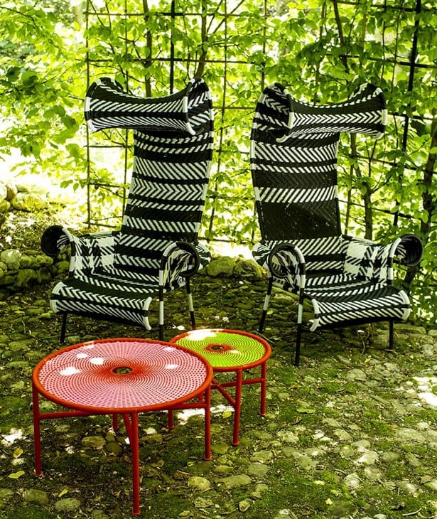 Журнальный столик из стали и цветной полиэтиленовой проволоки MOROSO M'afrique ARCH-00065234 - Вид №10