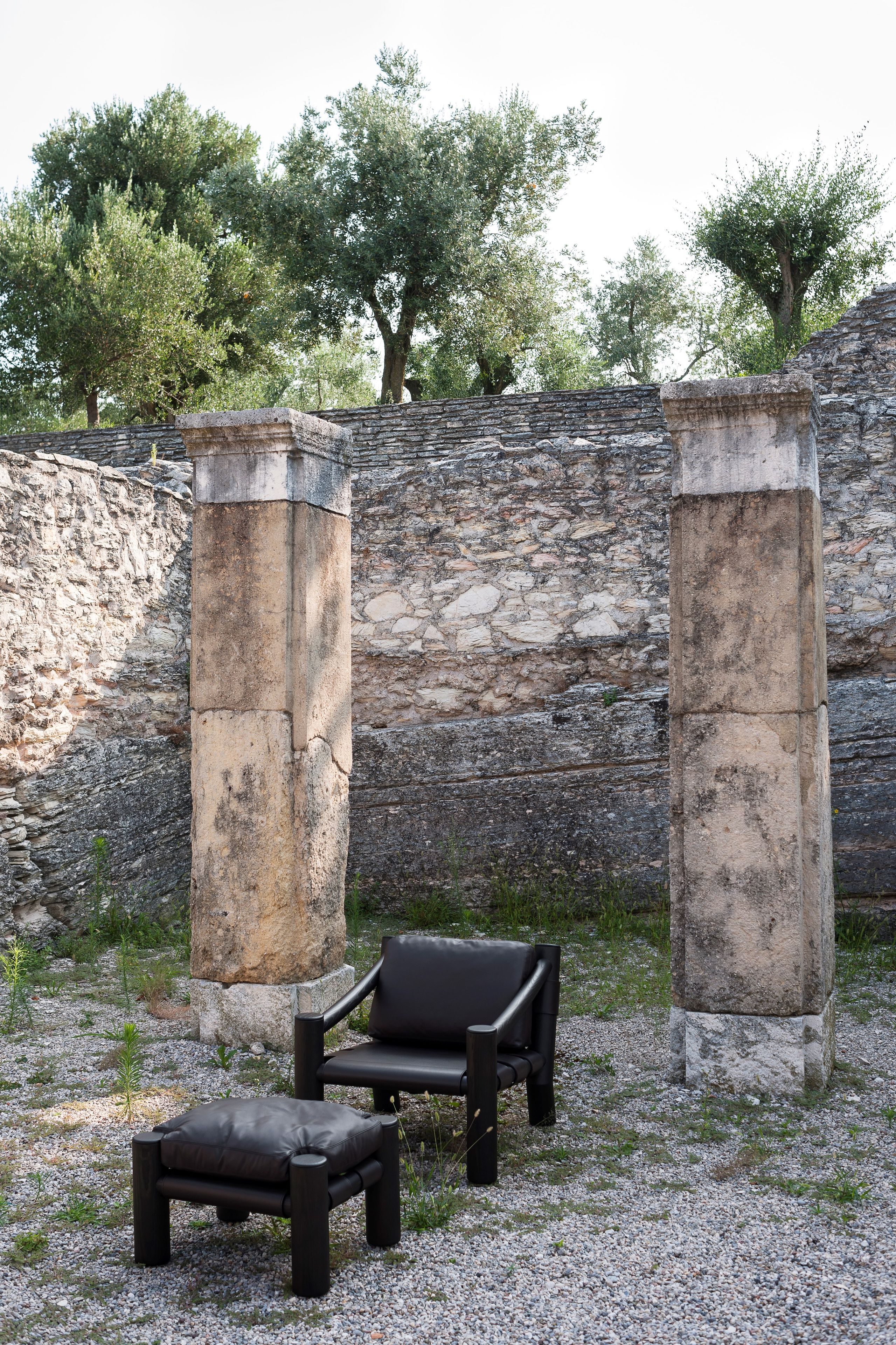 Подставка для ног из массива дерева и кожи Tacchini слон ARCH-00038877 - Вид №2