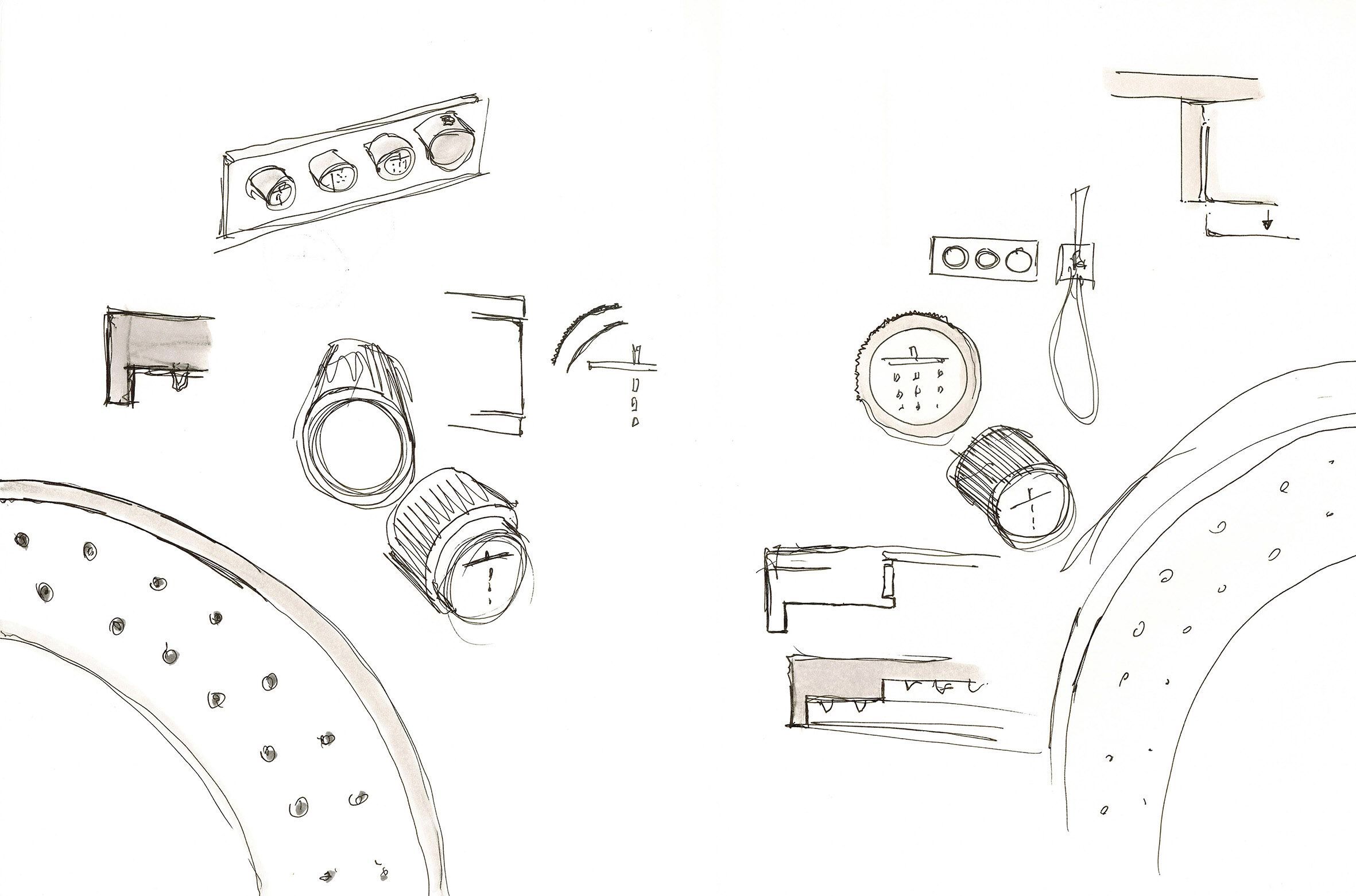 Смеситель для душа с 4 отверстиями и ручным душем Fantini Rubinetti вода сущность ARCH-00142295 - Вид №2