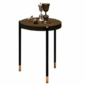 Приставной столик круглый деревянный 39 см Benissa MOD INTERIORS BENISSA 00-3861788 Коричневый
