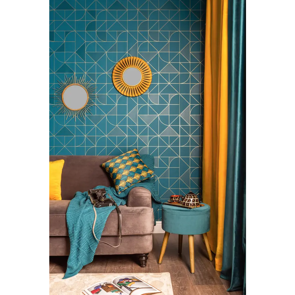 Зеркало настенное «Ар Деко» круглое 40 см цвет золотой 82481032 STLM-2100971 ALL WALL  - Вид №4