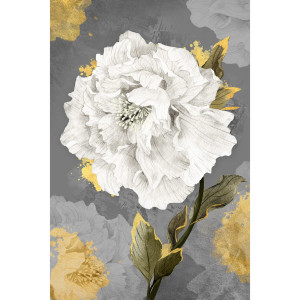 Картина на холсте Белый цветок 1 40x60 см ПОСТЕР-ЛАЙН
