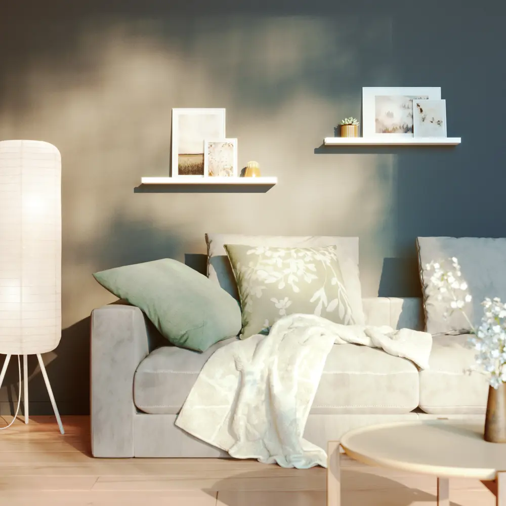 Полка настенная Spaceo White 60x10 см МДФ цвет белый STLM-2139078 - Вид №6