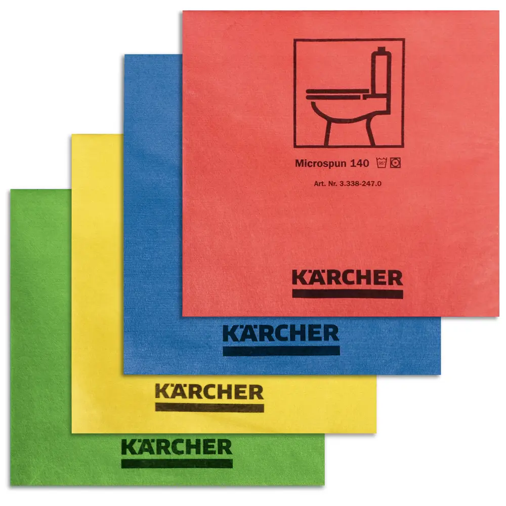 Салфетка для уборки Karcher Microspun микроволокно цвет красный 10 шт. 86866146 STLM-2163016 Santreyd  - Вид №1