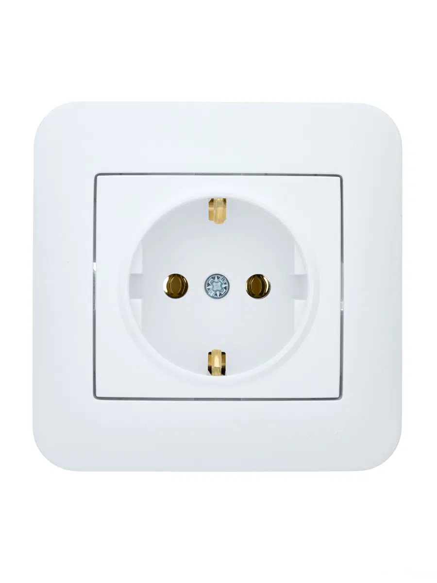 ASTI Розетка с/з ПБТ белая LEZARD 7081-0202-122B