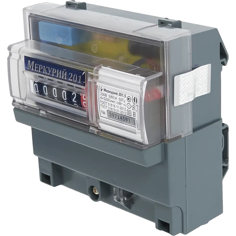 Счетчик электроэнергии Меркурий 201.5 для однофазных сетей 82406679 STLM-1105994 - Вид №1