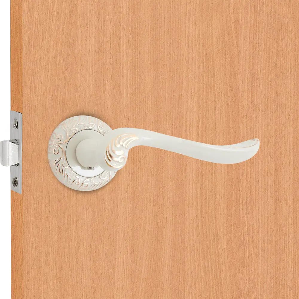 AL159 Дверная ручка на розетке в бело-золотом исполнении 85224962 Santreyd STLM-1580144 - Вид №5