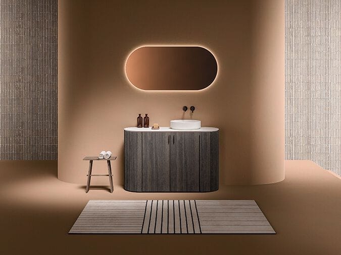 Овальное зеркало со встроенным освещением для ванной комнаты Inbani слой ARCH-00038871 - Вид №5