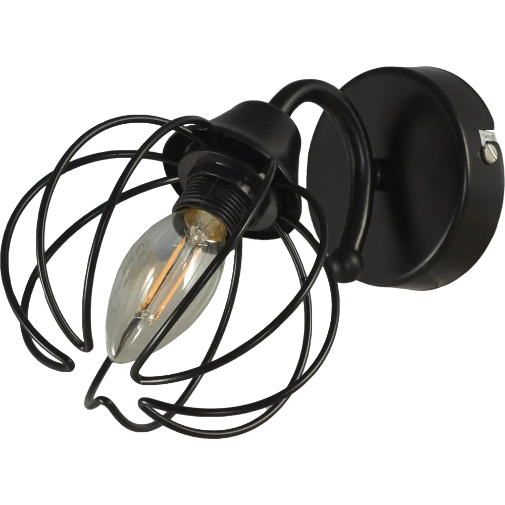 Бра КС30051/1W 1хЕ14х40 Вт цвет чёрный КЛЮЧНИК STLM-2045074