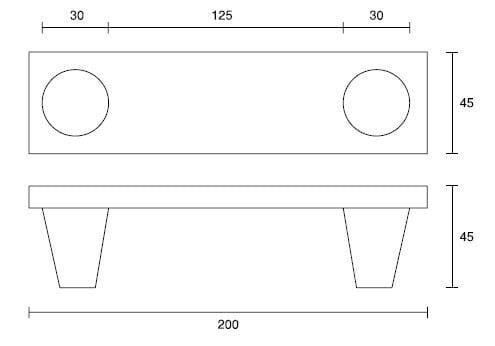 Бетонная скамейка со встроенным плантатором SIT Mold ARCH-00124297 - Вид №5