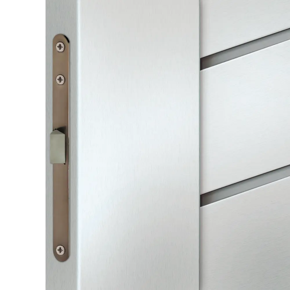 Дверь межкомнатная Linea 6 остекленная HardFlex ламинация цвет платина 80x200 см (с замком и петлями) 88110170 STLM-2144009 VELLDORIS  - Вид №4