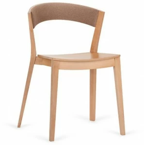 Paged Штабелируемый деревянный стул с открытой спинкой