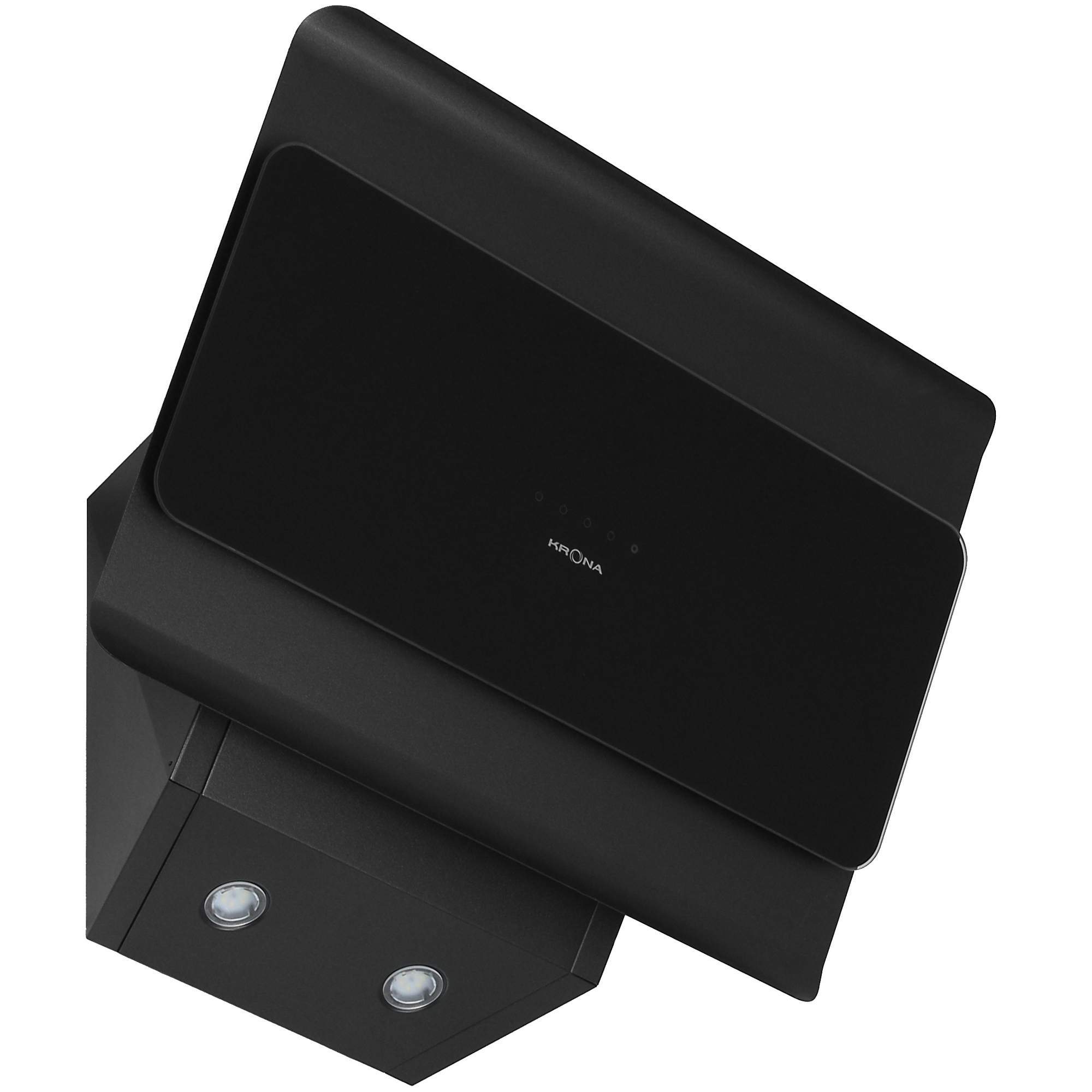 9046666 Вытяжка наклонная KRONA URAN 600 DN BLACK 4S серый/черный STDN-0137972