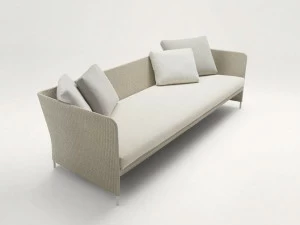 Paola Lenti 3-х местный тканевый садовый диван Teatime B56c
