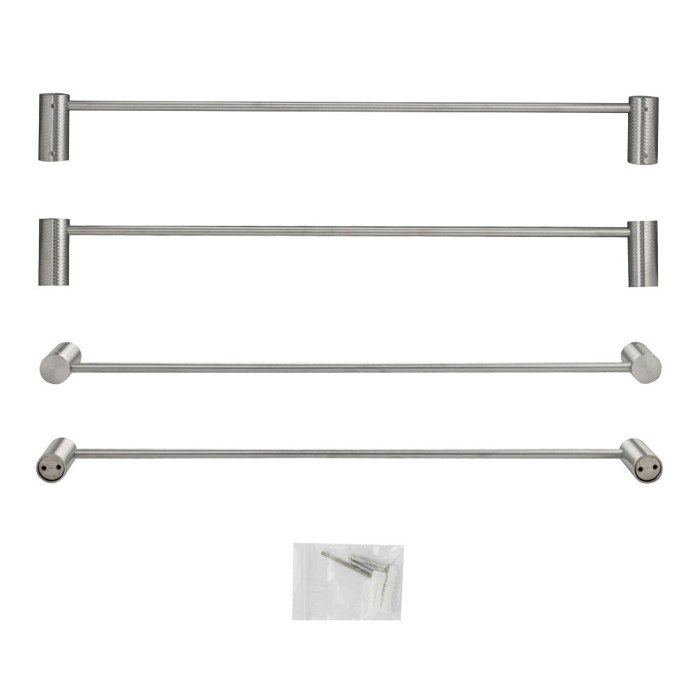 GFmark - Держатель для полотенца 600 мм, из нержавеющей стали с резным креплением, прямой, код: 81001  - Вид №4