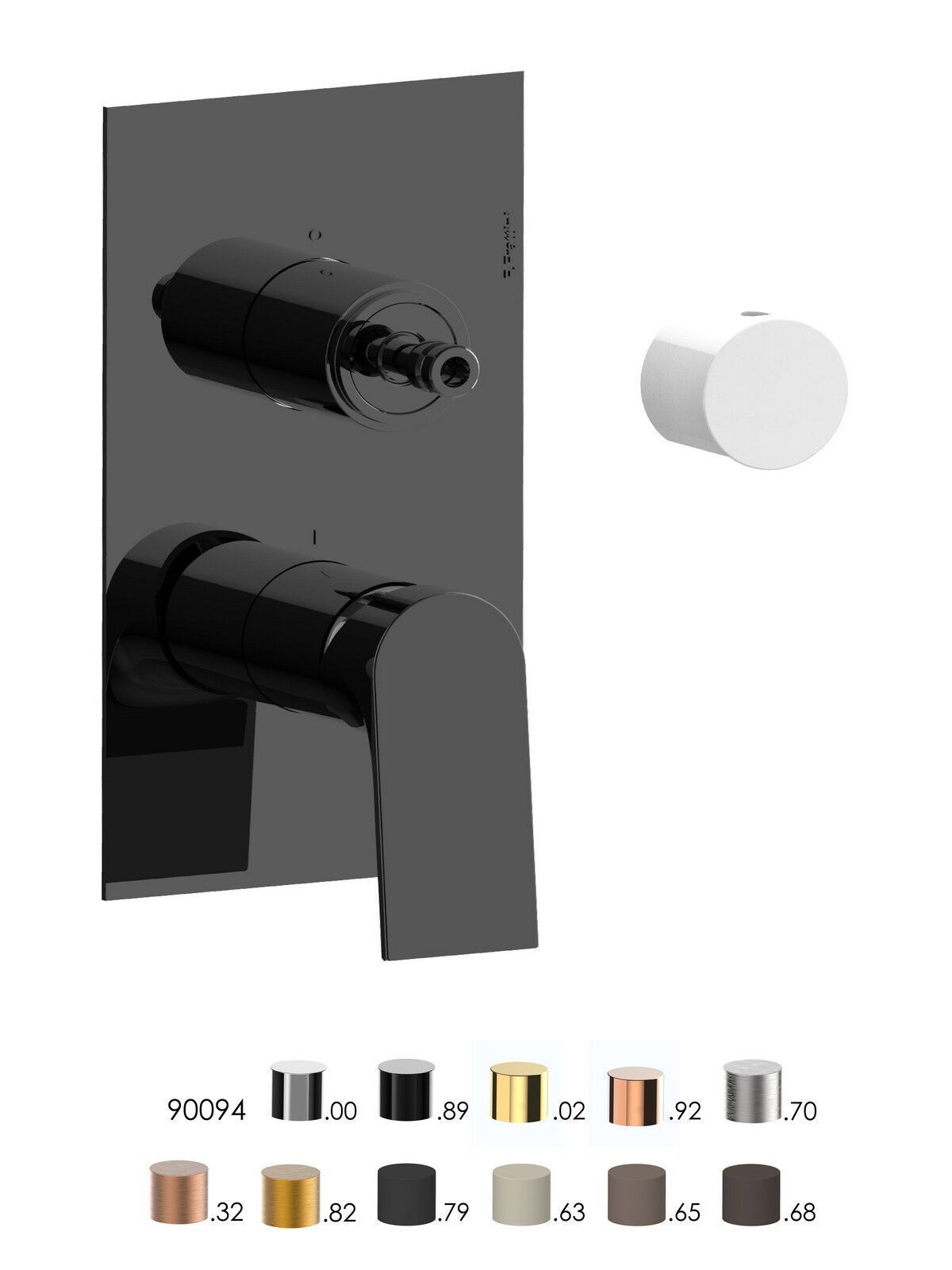 Однорычажный встраиваемый смеситель для душа с переключателем Rubinetterie Frattini Нарцисс ARCH-00114598 - Вид №19