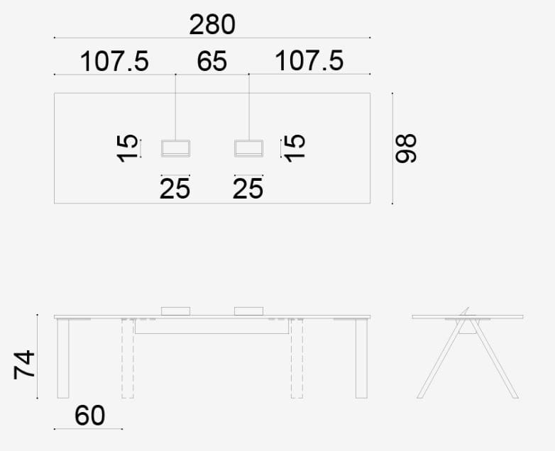 Деревянный стол для совещаний с системой люверсов Arper ARCH-00112776 - Вид №2