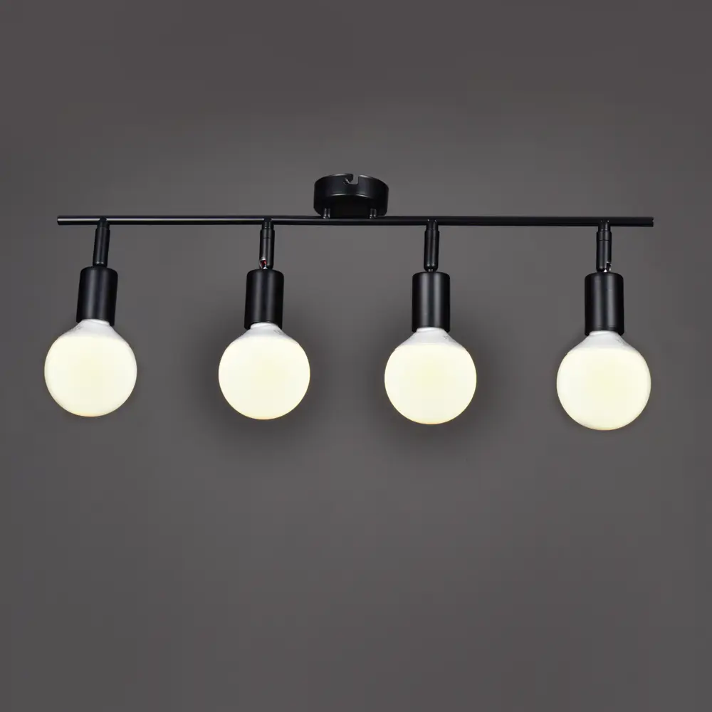 Люстра потолочная Реал КС30464 4 лампы 12 м² цвет черный КЛЮЧНИК STLM-2079696 - Вид №2