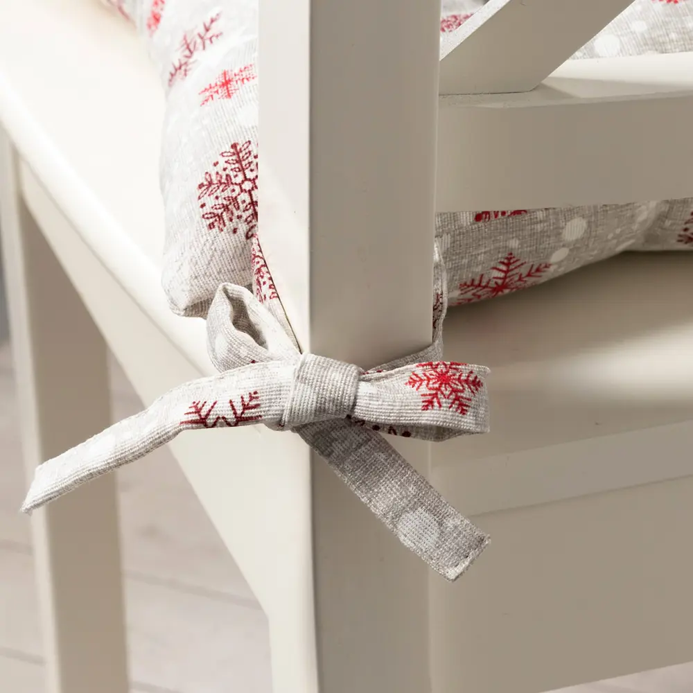 Подушка для стула "Снежинки" 40x40 см цвет серый Altali STLM-2194042 - Вид №3