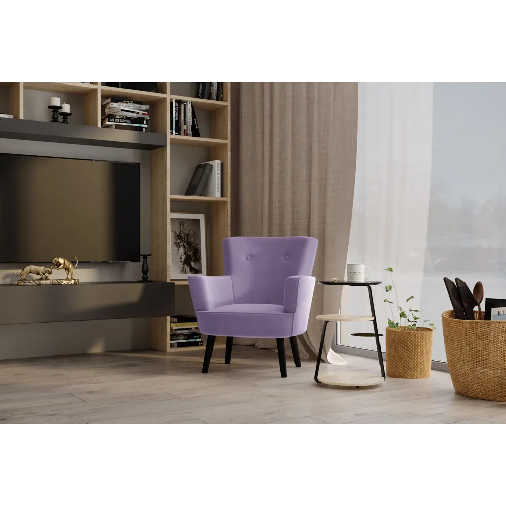 Кресло полиэстер Seasons Вилли 77x86x76 см цвет сиреневый STLM-2025937 - Вид №2