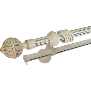Карниз двухрядный «Комбо» 160 см пластик цвет кремовый 82629042 STLM-2165518